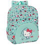 SAFTA Mochila Hello Kitty 34cm Adaptable a Carrito Portamochilas con Bolsillo Lateral para Botella y Hombreras Acolchadas