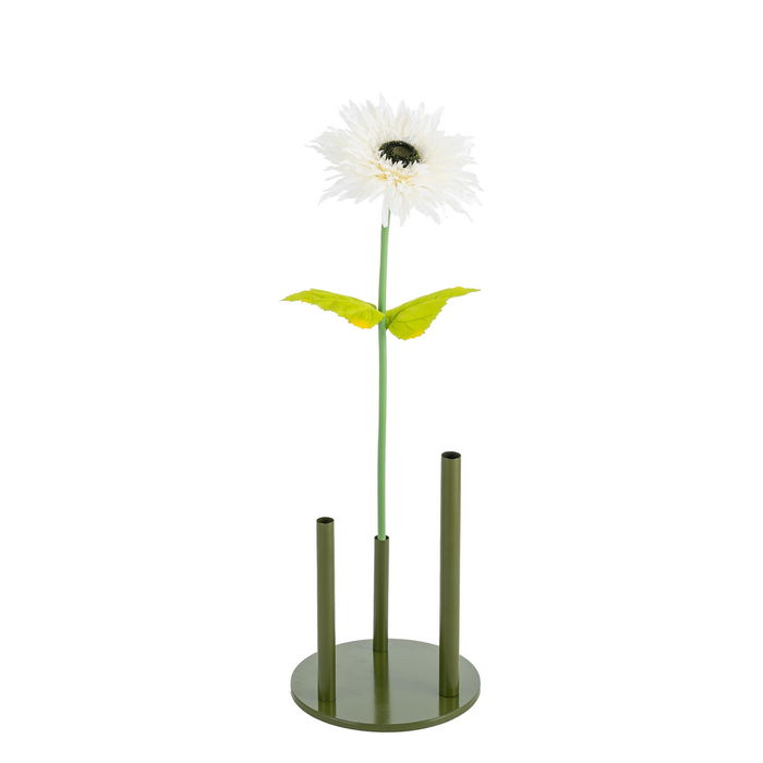 Flor Gerbera Blanco Artificial 25 X 25 X 100 cm (Set de 2)