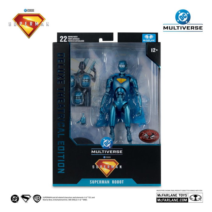 Superman (2025) DC Multiverse Figura Deluxe Superman Robot (Red Platinum Edition) 18 cm