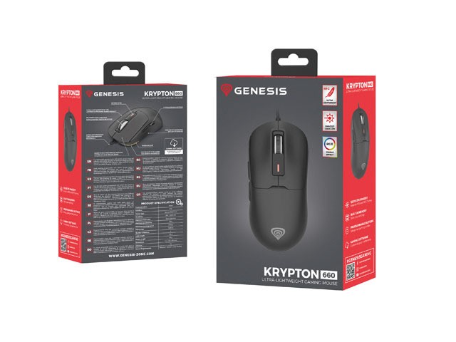 Genesis Krypton 660 Ratón Gaming RGB Negro