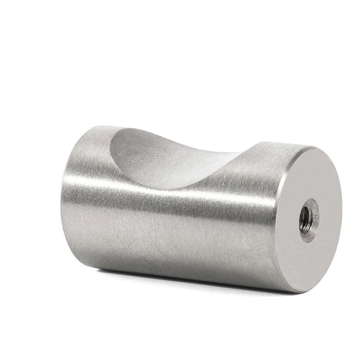 HERRAJES ALK Pomo Acero Inoxidable Gusta D15Mm Negro/Mate para Muebles y Cajones Resistente a Humedad