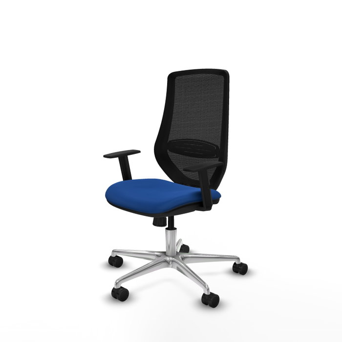 PIQUERAS Y CRESPO Silla de oficina Mardos con mecanismo Sincro, Azul y Negro