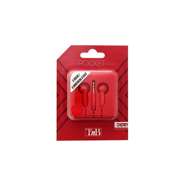 TNB Auriculares Pocket Jack con cable rojo