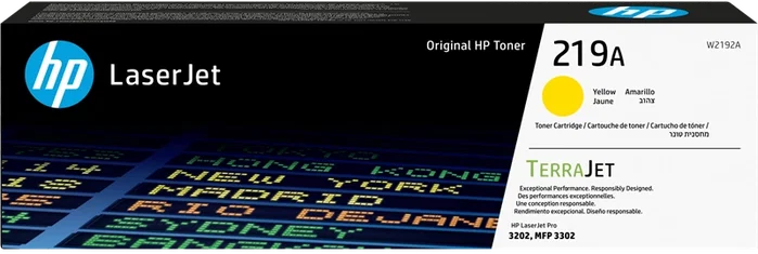 HP 219A Amarillo Original LaserJet Toner Cartridge (W2192A)​