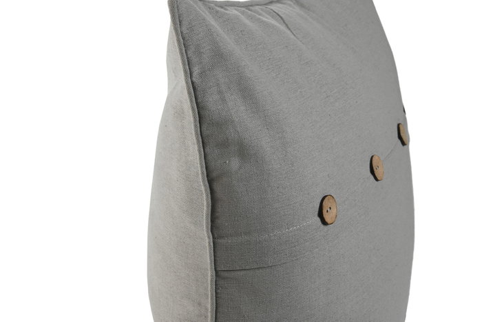 DKD Home Decor Cojín Algodón Poliéster Gris Claro con Botones Coco
