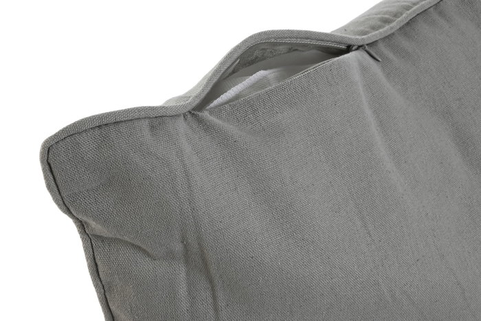 DKD Home Decor Cojín Algodón Poliéster Gris Claro con Botones Coco