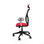 PIQUERAS Y CRESPO Silla de oficina Motilla con mecanismo Sincro, Rojo y Blanco
