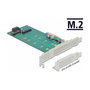 DeLOCK PCI Express x4 Tarjeta a 1x M.2 Key B + 1x NVMe M.2 Key M - Factor de Forma Low Profile, Compatible con PCIe 4.0 y SATA 3.0
