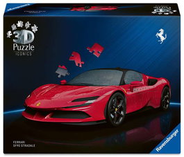 Ravensburger Puzzle 3D Ferrari SF90 Stradale - Modelo para montar, 108 piezas