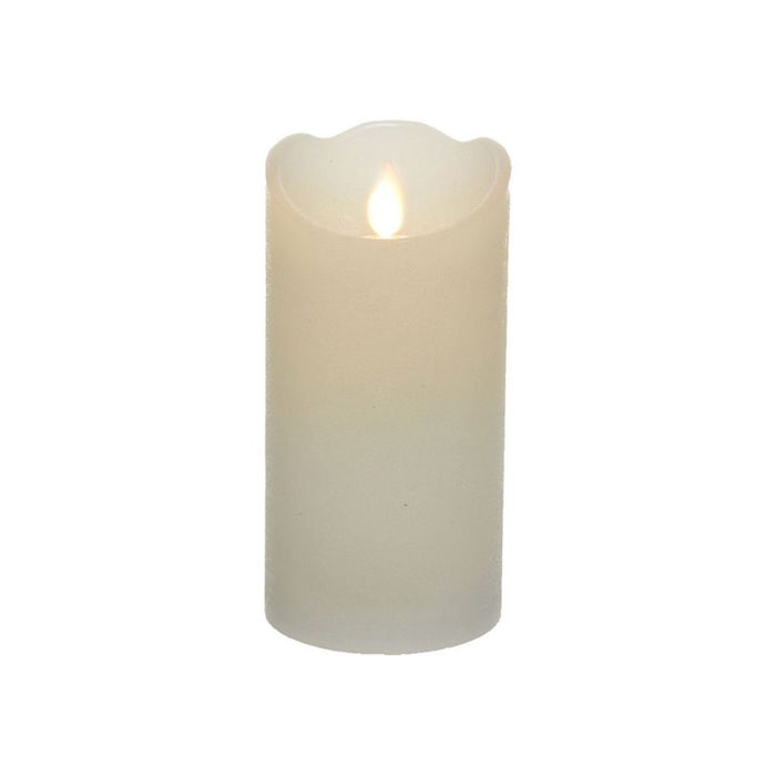 Lumineo Vela de cera LED Ø7.5 x 15 cm Blanca luz cálida con temporizador Lumineo Vela de cera LED Ø7.5 x 15 cm Blanca luz cálida con temporizador