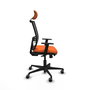 PIQUERAS Y CRESPO Silla de oficina Yunquera Naranja y Negro
