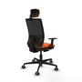 PIQUERAS Y CRESPO Silla de oficina Yunquera Naranja y Negro
