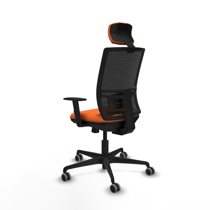 PIQUERAS Y CRESPO Silla de oficina Yunquera Naranja y Negro PIQUERAS Y CRESPO Silla de oficina Yunquera Naranja y Negro
