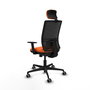 PIQUERAS Y CRESPO Silla de oficina Yunquera Naranja y Negro
