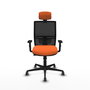 PIQUERAS Y CRESPO Silla de oficina Yunquera Naranja y Negro