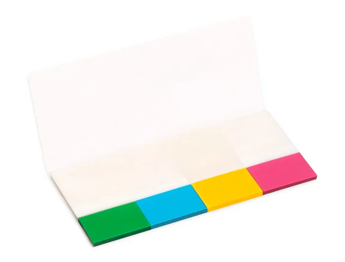 Q-connect Banderitas separadoras 25x45 mm transparentes y color pack 4 con 50 hojas