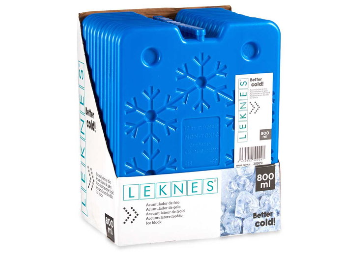 Leknes Acumulador Frío 800 ml Azul Plástico 32 x 1.5 x 25.5 cm (Set de 12)