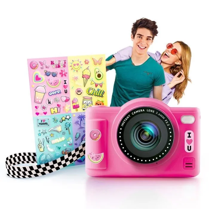 Canal Toys CTCLK042 Cámara Digital Pop Color Rosa Creador de Fotos con Tarjeta SD de 32GB Incluida
