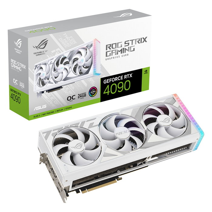 ASUS ROG -STRIX-RTX4090-O24G-WHITE NVIDIA GeForce RTX 4090 24 GB GDDR6X