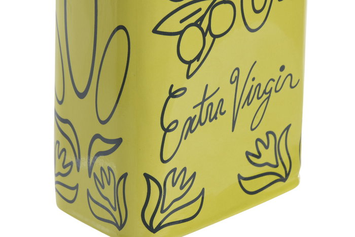 DKD Home Decor Jarrón de Gres Olivo Amarillo 14x9x24 cm