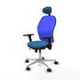 PIQUERAS Y CRESPO Silla de oficina Jorquera Azul con mecanismo Sincro/Traslack