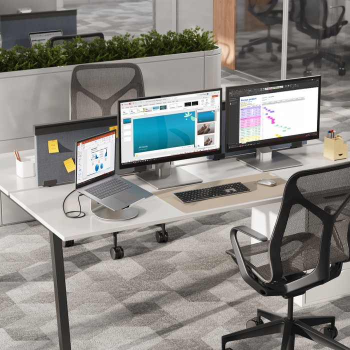 Alogic Elevate 34 Dual Vertical Monitor Stand Silver Alogic Elevate 34 Dual Vertical Monitor Stand Silver