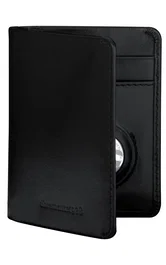 Dbramante1928 BIATGTBL1678 Billetera Monedero Tarjetero Portadocumentos de Cuero Negro con Cierre Magnético