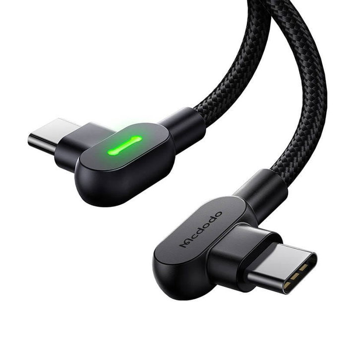 MCDODO Cable tipo C a tipo C de nylon acodado 1.5m