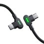 MCDODO Cable tipo C a tipo C de nylon acodado 1.5m