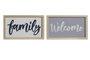 DKD Home Decor Cuadro MDF Algodón 33x3x20 Surtido de 2