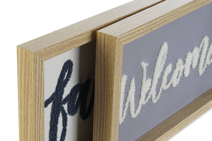 DKD Home Decor Cuadro MDF Algodón 33x3x20 Surtido de 2 DKD Home Decor Cuadro MDF Algodón 33x3x20 Surtido de 2