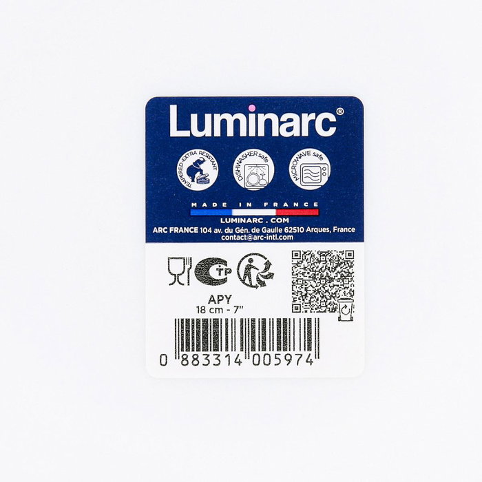 Plato Postre Opal Apy Luminarc 18 cm