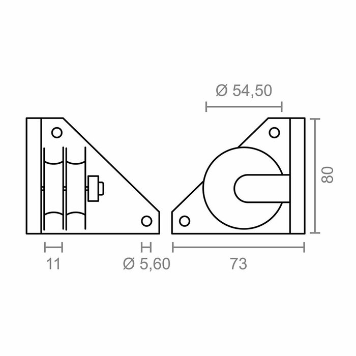 Micel Polea para pérgola lateral modelo tld20 de nylon blanco