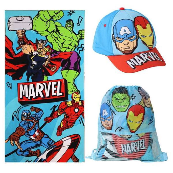CERDÁ Set de toalla, saco y gorra Los Vengadores Avengers Marvel