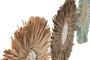 DKD Home Decor Decoración de Pared de Rafia y Yute 26x1x26 Surtido de 4 Colores