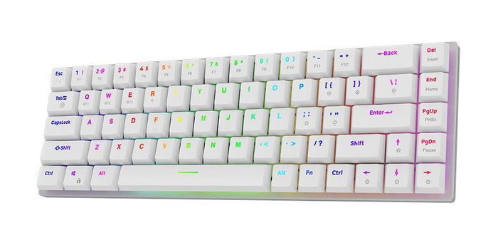 Aqirys Agena Gateron Red (Low Profile) Teclado Gaming Blanco con RGB Aqirys Agena Gateron Red (Low Profile) Teclado Gaming Blanco con RGB