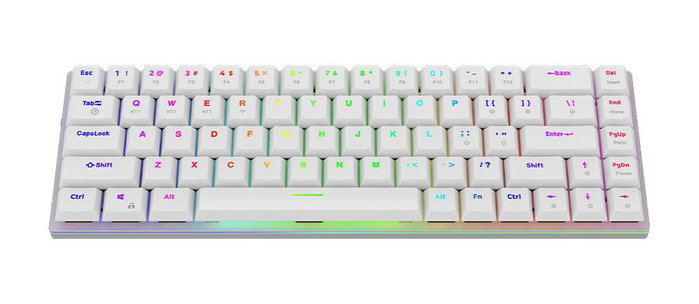 Aqirys Agena Gateron Red (Low Profile) Teclado Gaming Blanco con RGB Aqirys Agena Gateron Red (Low Profile) Teclado Gaming Blanco con RGB