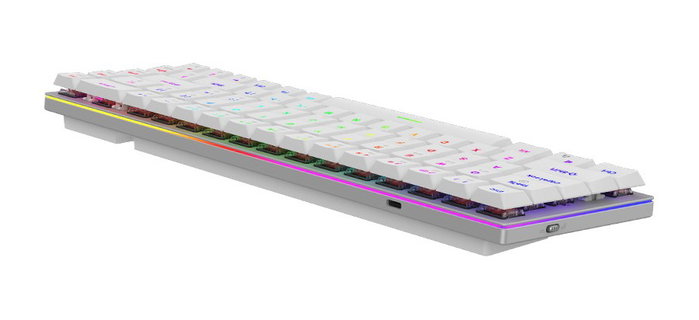 Aqirys Agena Gateron Red (Low Profile) Teclado Gaming Blanco con RGB Aqirys Agena Gateron Red (Low Profile) Teclado Gaming Blanco con RGB