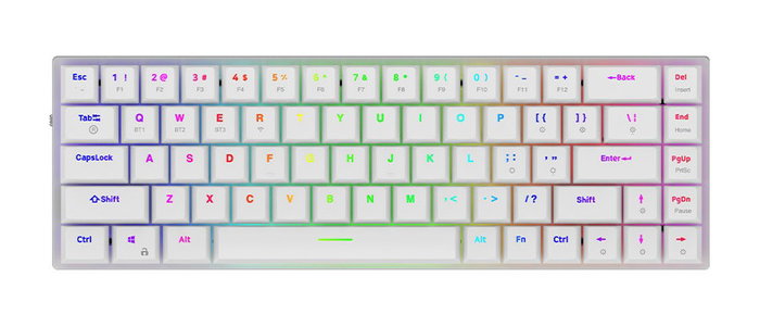 Aqirys Agena Gateron Red (Low Profile) Teclado Gaming Blanco con RGB Aqirys Agena Gateron Red (Low Profile) Teclado Gaming Blanco con RGB
