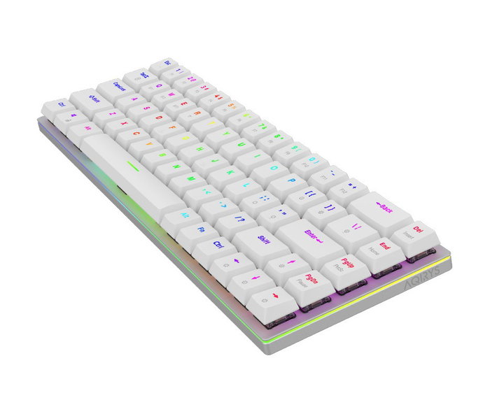 Aqirys Agena Gateron Red (Low Profile) Teclado Gaming Blanco con RGB Aqirys Agena Gateron Red (Low Profile) Teclado Gaming Blanco con RGB