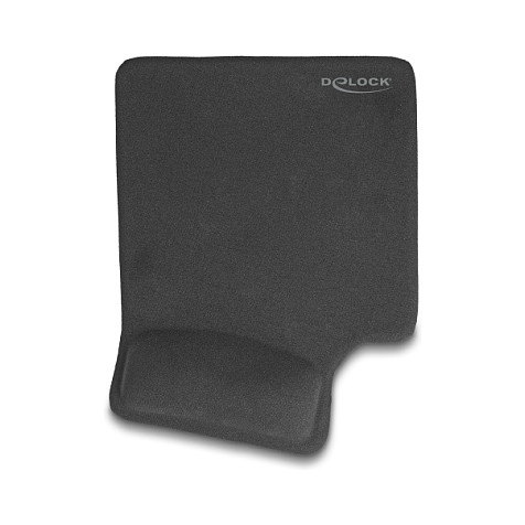 DeLOCK Alfombrilla ergonómica con reposamuñecas de gel para zurdos negra DeLOCK Alfombrilla ergonómica con reposamuñecas de gel para zurdos negra
