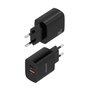 Aisens Cargador GaN 30W con USB-C PD 3.0 y USB-A QC 3.0, Negro