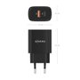 Aisens Cargador GaN 30W con USB-C PD 3.0 y USB-A QC 3.0, Negro