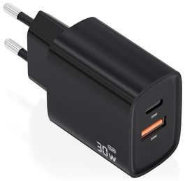 AISENS A110-0953 Cargador USB-C 30W GaN PD3.0 QC4.0 Negro