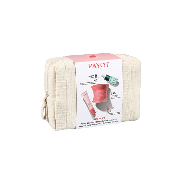 Payot Roselift Set Cosmética Facial Tratamiento Lifting Tensor - Crema Facial 50ml + Contorno Ojos 5ml + Sérum 5ml + Neceser