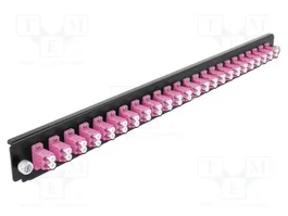 DeLOCK Panel de conexión de fibra óptica 24 puertos LC Duplex violeta 19″