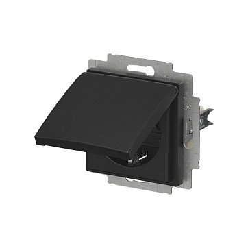 BUSCH-JAEGER BJ 20 EUK-915 Schuko con tapa abatible Negro
