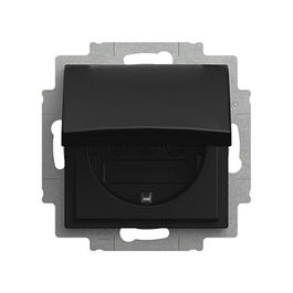 Busch-Jaeger 20 EUK-915 Enchufe Schuko de 1 Toma con Tapa abatible para Europa Color Negro