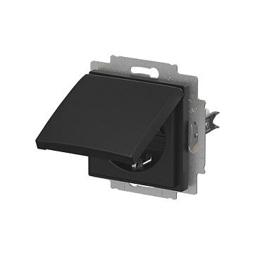 Busch-Jaeger 20 EUK-915 Enchufe Schuko de 1 Toma con Tapa abatible para Europa Color Negro Busch-Jaeger 20 EUK-915 Enchufe Schuko de 1 Toma con Tapa abatible para Europa Color Negro