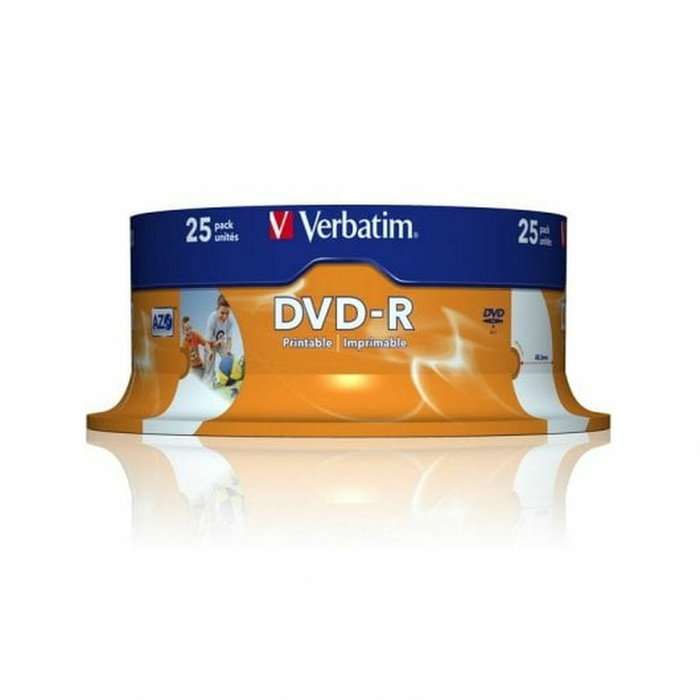 Verbatim DVD-R 4.7GB 16x Imprimible, Pack de 25 unidades